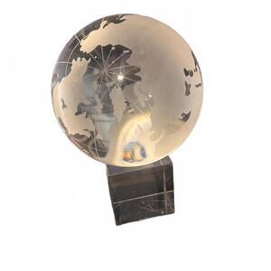 Waterford Crystal Globe Decorative Piece on Clear Stand
